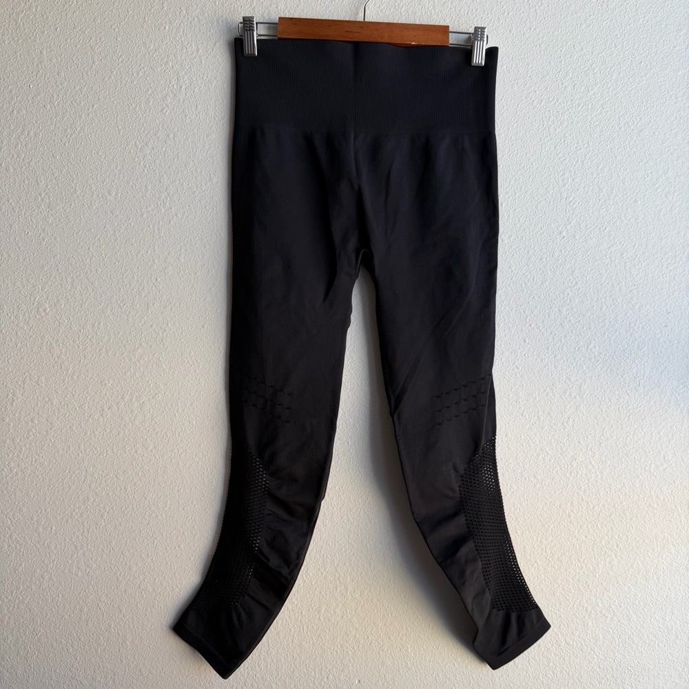 Zella High Waisted Black Seamless Athletic Workout Leggings Activewear Yoga L - Picture 2 of 10